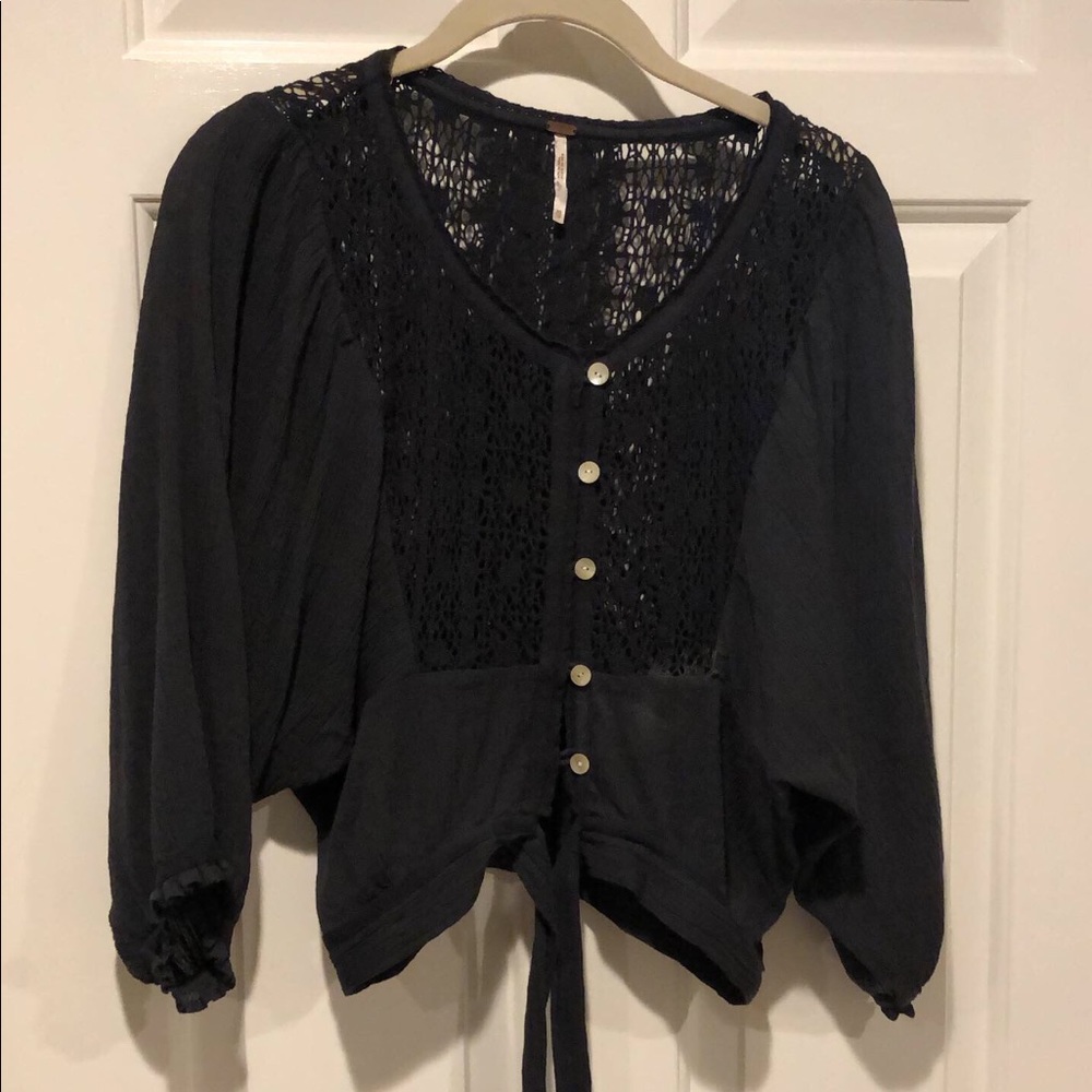 Free people crochet crop top